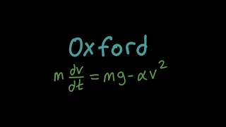 Oxford Terminal Velocity Question