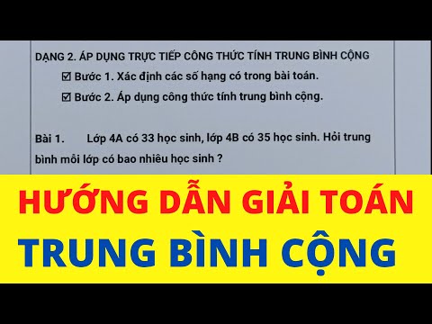 Video Dạng Áp dụng trực tiếp công thức tính TRUNG BÌNH CỘNG... - youtube