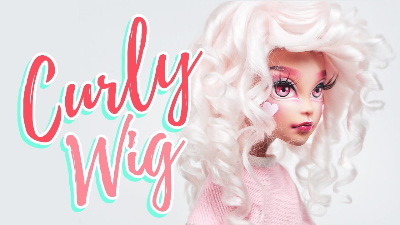 How to Curl Yarn wefts + How to Make a Doll Wig, Curls