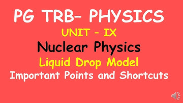 PG TRB – PHYSICS | UNIT – IX | Nuclear Physics | Liquid Drop Model | SS Academy for physics | Tamil