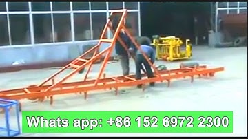 QT4-24 concrete block machine install video, brick machine assemble