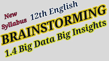 Brainstorming Big Data Big Insight