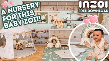 I Built a Cute Nursery for my inZOI Baby!!! 👶🏻 3D Printer Tool in action ✨ + Free Download!