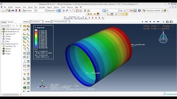 Abaqus Tutorial Videos - Static Analysis of a Cylindrical shell