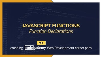 Crushing Codecademy PRO WEB DEVELOPMENT career path Challenge - Function Declarations