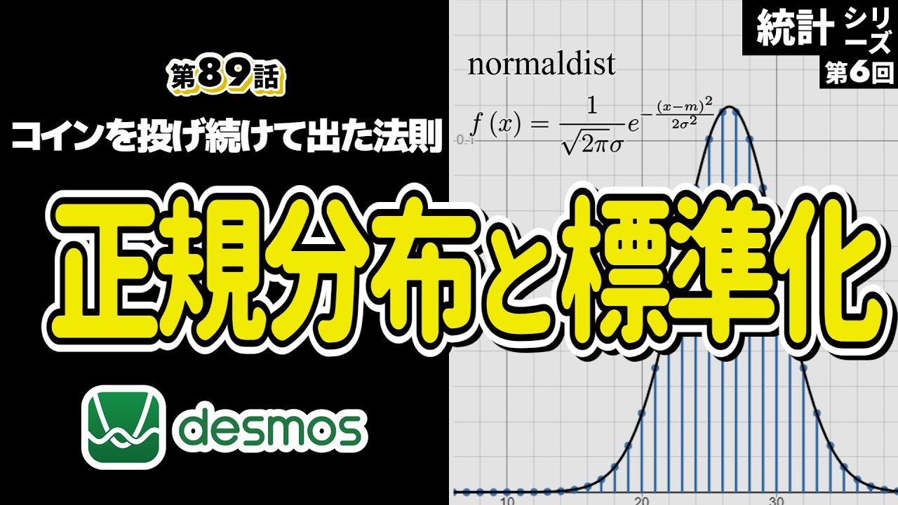 【第89話】Desmosで正規分布を使おう【グラフ計算機／Desmos】
