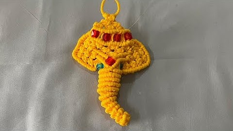 Macrame Ganesha Small Keychain/Macrame Ganesha/Small Ganpati/Full video step by step/छोटे गणपतिजी