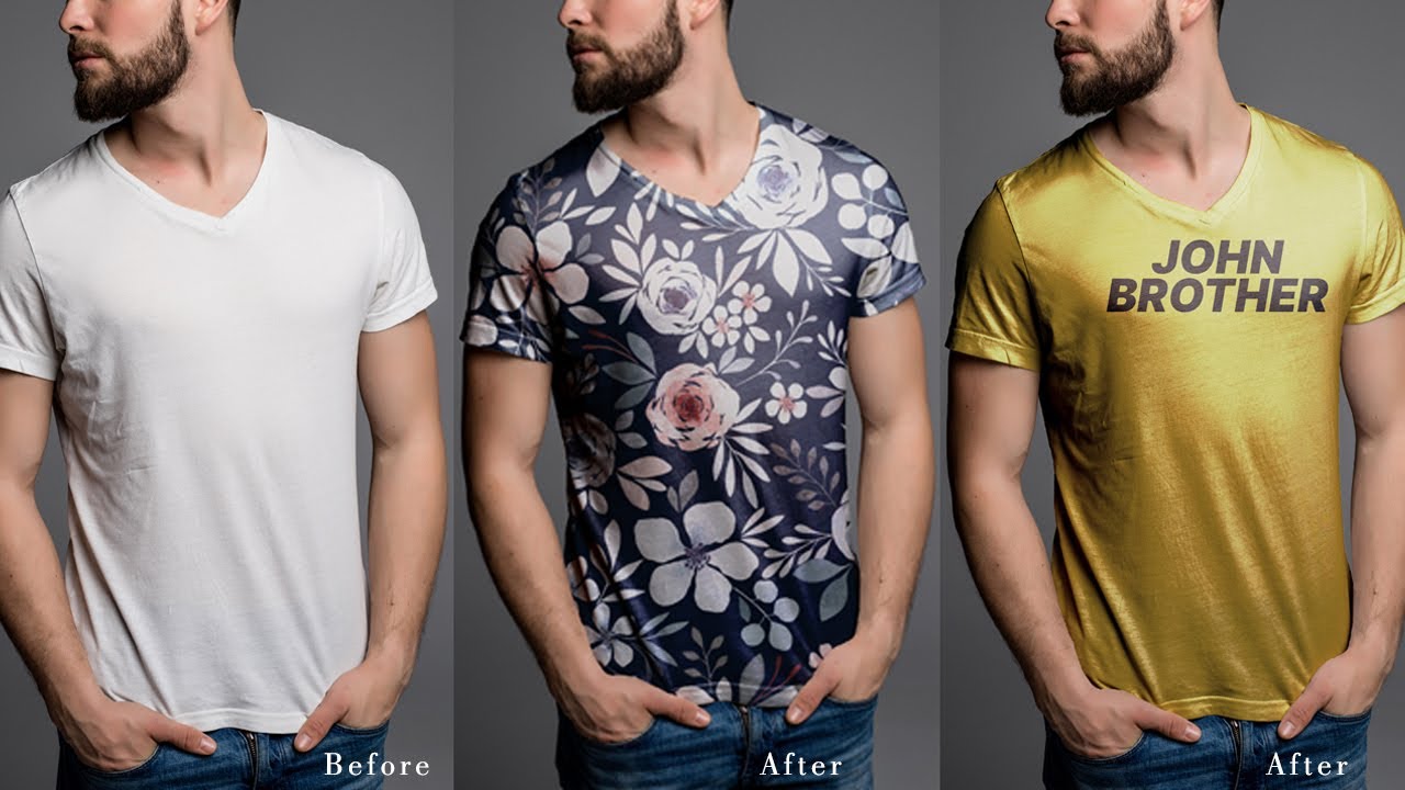 Create a Realistic T shirt Mockup in Photoshop - YouTube