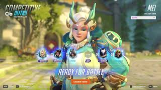 Overwatch2: Mei gameplay Competitive Eichenwalde (no commentary)