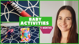 ACTIVITIES FOR BABIES 4 MONTHS| HOW TO PLAY WITH YOUR 4 MONTH OLD BABY| HOME DIY BABY ENTERTAINMENT