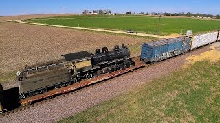 UPRR 4413 Hauling Famous YWRR #19 Mikado Steam Engine Locomotive California to Ohio through Iowa