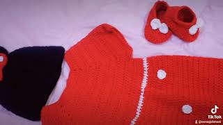 فستان كروشيه هاند ميد ميكي ماوس بيبي dress crochet baby handmade meky mouse red