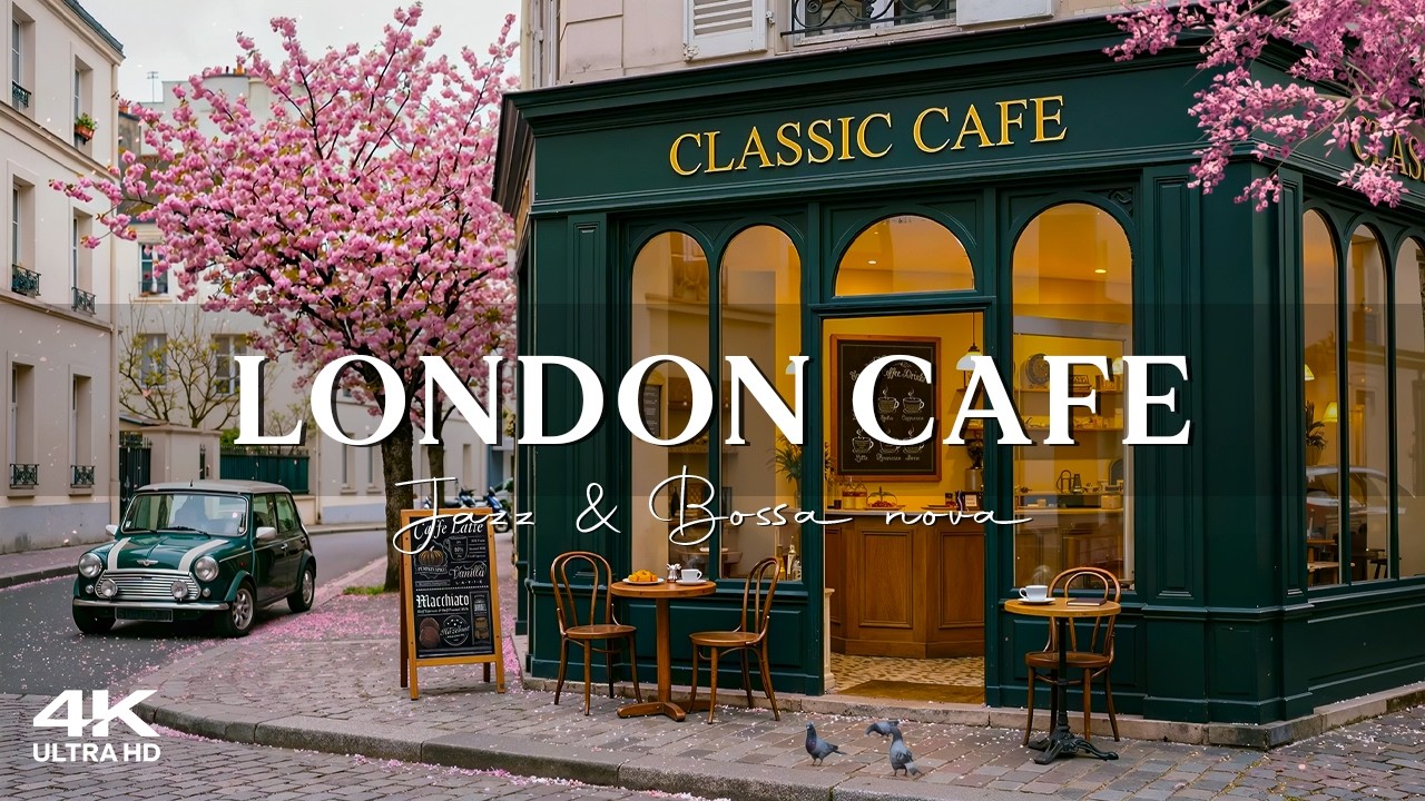 Cozy Spring Morning at London Cafe 🌸 Happy Bossa Nova & Gentle Jazz Music to Relax