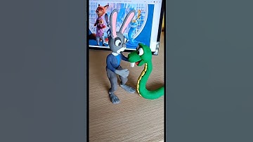 DIY Judy Hopps Zootopia 2 from clay #easy #asmr #toys #trend