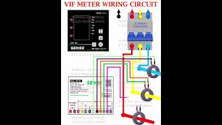 SENSE VIF METER WIRING CIRCUIT #industrial #voltage #ammeter #frequency #mcb #electrical #metering