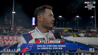 KYLE LARSON WINNING INTERVIEW - ALL STAR RACE - 2023 NASCAR CUP SERIES ALL STAR WEEKEND