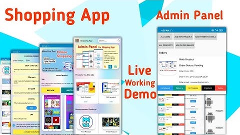 Shopping App + Admin Panel Made Without Coding in Smartphone by using Sketchware App | Full Demo