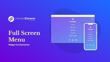 Free Fullscreen Menu Widget for Elementor