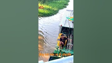 Máy hút bùn di chuyển trên sông NGHIÊNG TÀU khi qua cầu | hút bùn ao