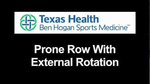 012 Prone Row with External Rotation