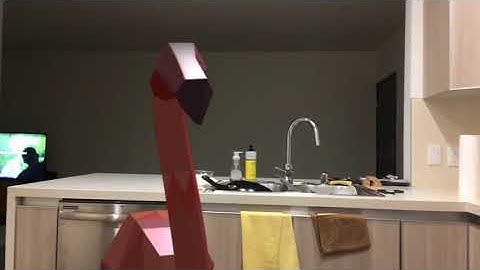 WebXR AR Animated Flamingo