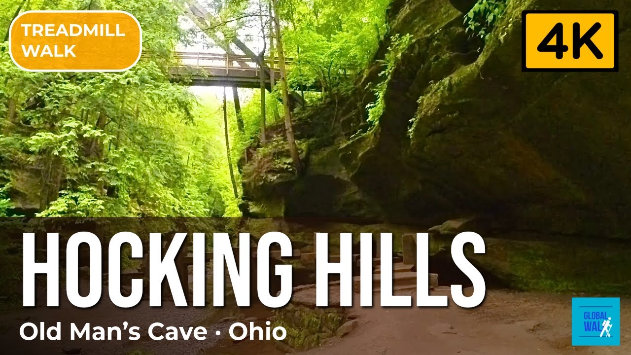 Hocking Hills 4K — Old Man's Cave Misty Morning Gorge, Ohio