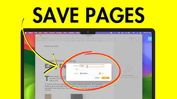 How to Save Pages in Mac