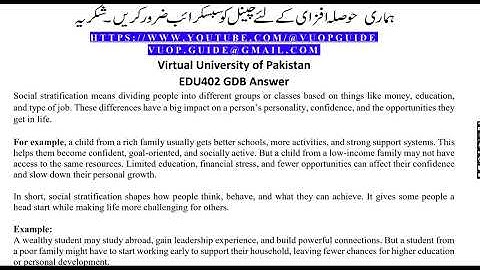 Virtual University EDU402 GDB Solution 2025 by Vuop.guide