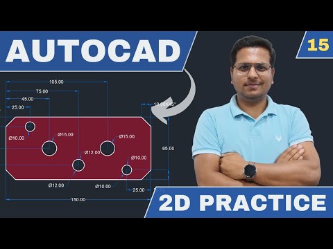 AutoCAD In Hindi | 2D Drawing Practice Tutorial Part 2 | Autocad ...