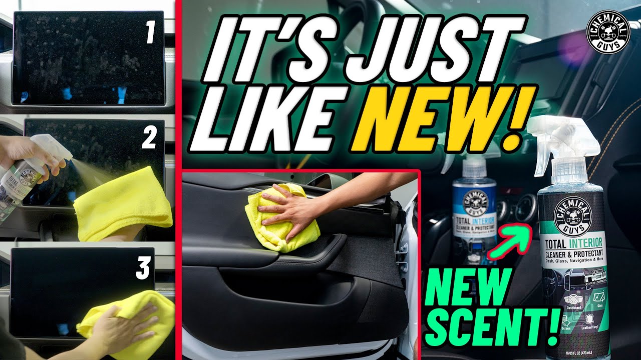 Clean 9 Interior Spots (+Bonus!) with only 1 Product - Total Interior New  Car Scent - Chemical Guys 