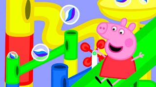 Peppa Pig And The Biggest Marble Run Ever | Marble Run Fun