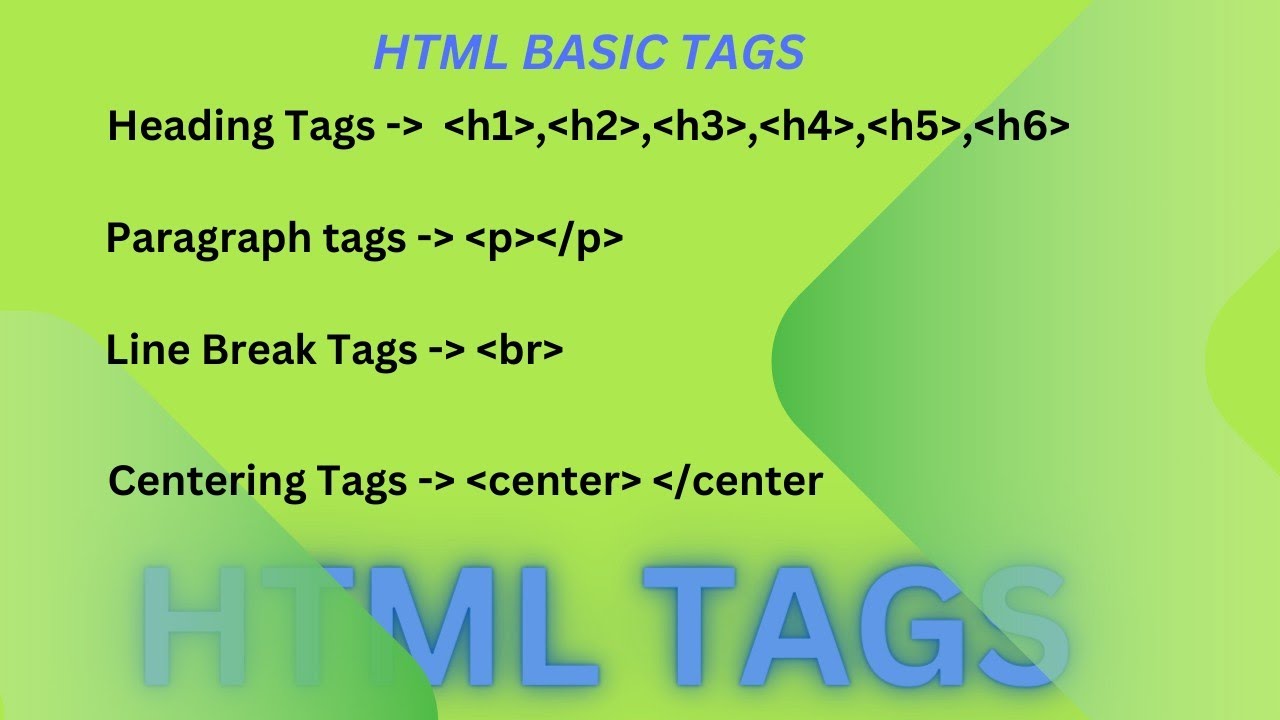 The Only HTML basic tag's Video You Need to Watch, #html - YouTube