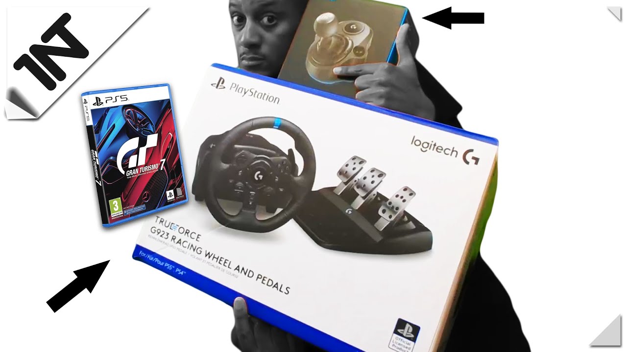PS5 LOGITECH G923 RACING WHEEL & SHIFTER UNBOXING & TEST WITH