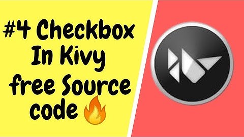 #4 kivy Checkbox Gui Application Using Python!!