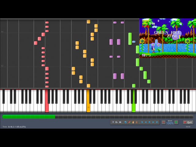 Green Hill Zone easy piano tutorial #fy #fyp #foryou #piano