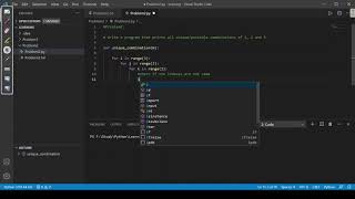Python Basics | Python program that prints all unique combinations of three numbers