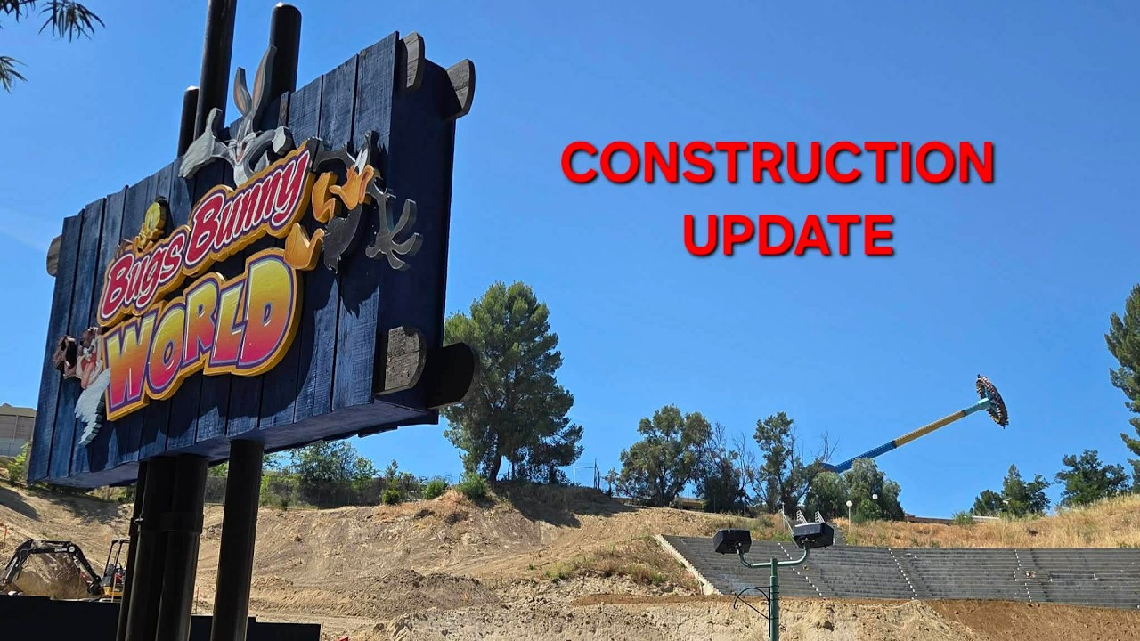 Six Flags Magic Mountain construction update. - YouTube
