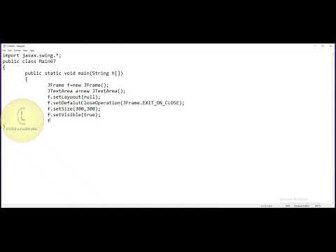 Java | Swing class 'JTextArea' | CodeLearning