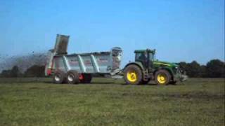 john-deere 7720 et épandeur pichon M20