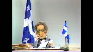 Ministre de l`éducation Claude Ryand ( Parodie) Émission Casse-Tête, 1988,
