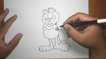 How to draw GARFIELD easy way
