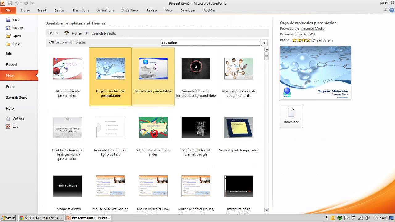 How to download new themes in PowerPoint Within Powerpoint 2007 Template Free Download