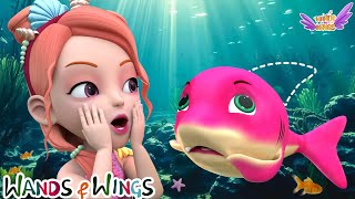 Baby Shark Lost His Fin | Baby Shark Dance | Princess Songs - Wands and Wings