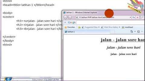 HTML dasar 1 script dasar