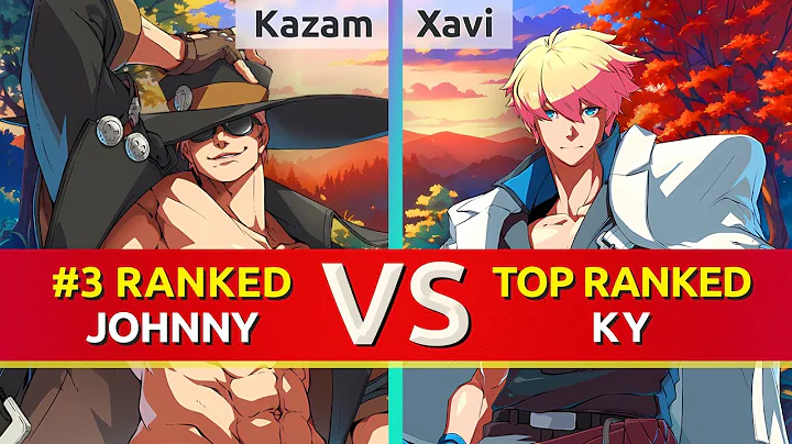GGST ▰ Kazam (#3 Ranked Johnny) vs Xavi (TOP Ranked Ky). High Level Gameplay