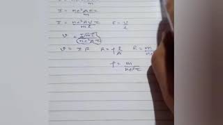 Derivation of Ohm's law using concept of drift velocity.