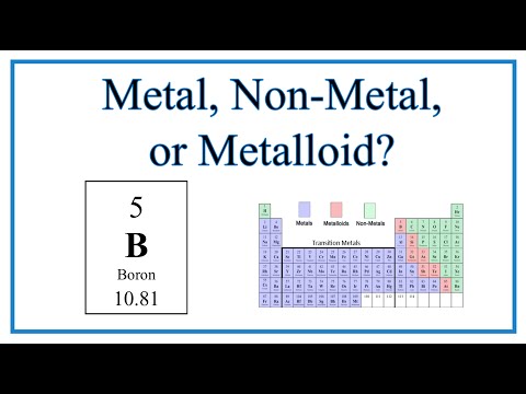 Vidéo: Le béryllium est-il un métal, un non-métal ou un métalloïde ?