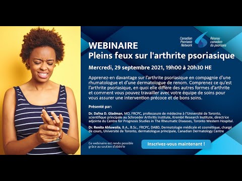 Webinaire: Pleins feux sur l’arthrite psoriasique