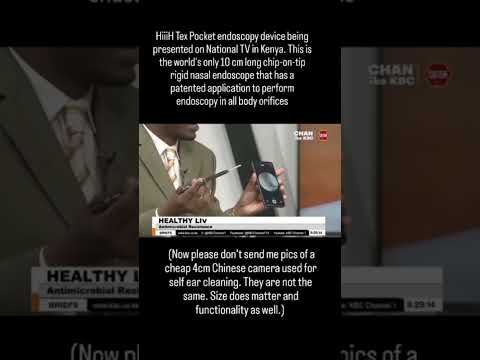 HiiiH Tex  Pocket Endoscope presented on National TV in Kenya