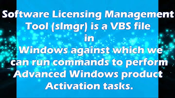 Windows License activation using slmgr